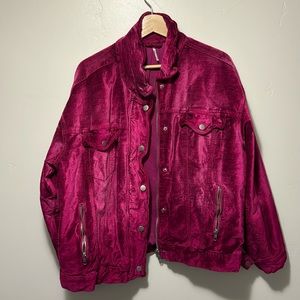 Free People Velvet Bomber Jacket